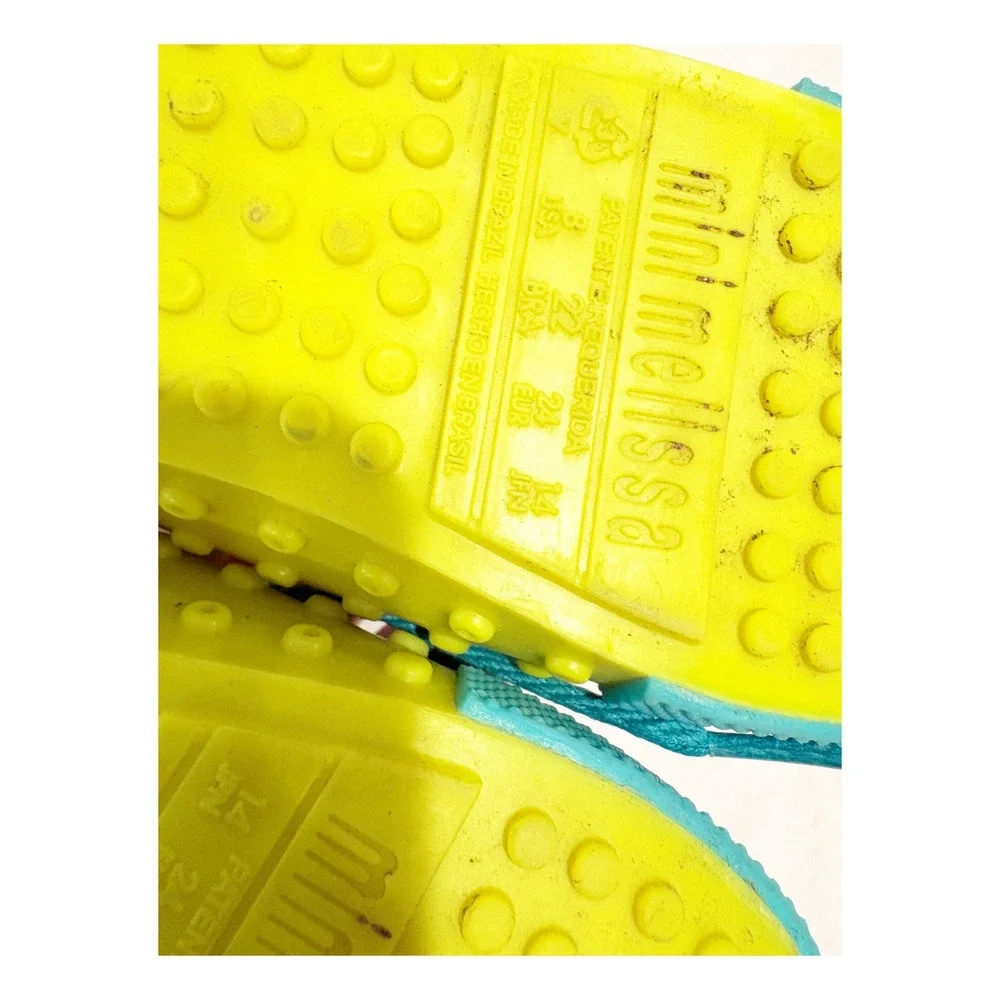 Mini Melissa‎ Disney Monsters Inc Mike Sulley Jelly Sneakers Green Blue Size 8